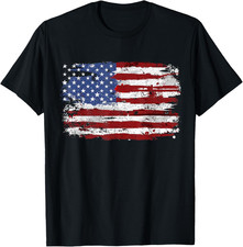 American Flag USA United States of America US 4th of July T Shirt
