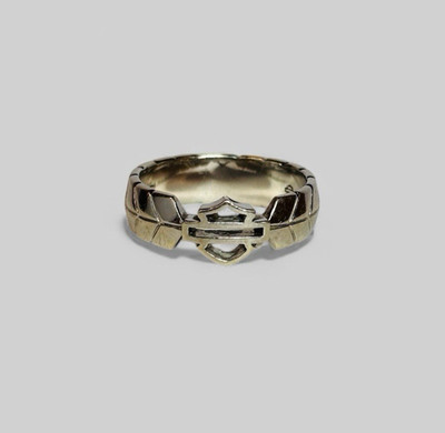MOD Harley Davidson Sterling 925 Silver Shield Chevron Band Ring Sz 6 - .12