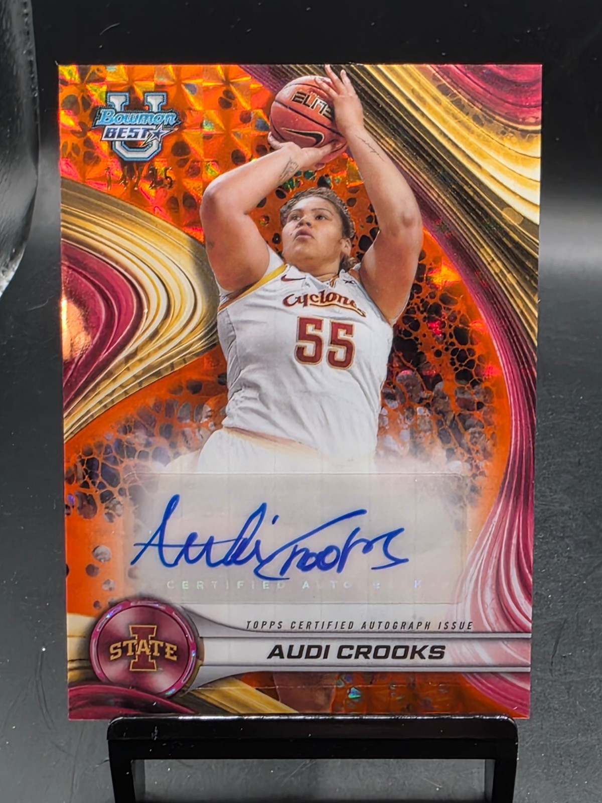 2024-25 BOWMAN U BEST AUDI CROOKS BEST OF 2024 AUTO ORANGE GEOMETRIC 14/25