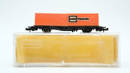 Minitrix N 51 3561 00 Containertragwagen Contrans Lgis DB | Condition: Gebraucht