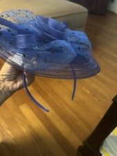Bliss Ladies Royal Blue Fascinator Hat With Headband  Clip