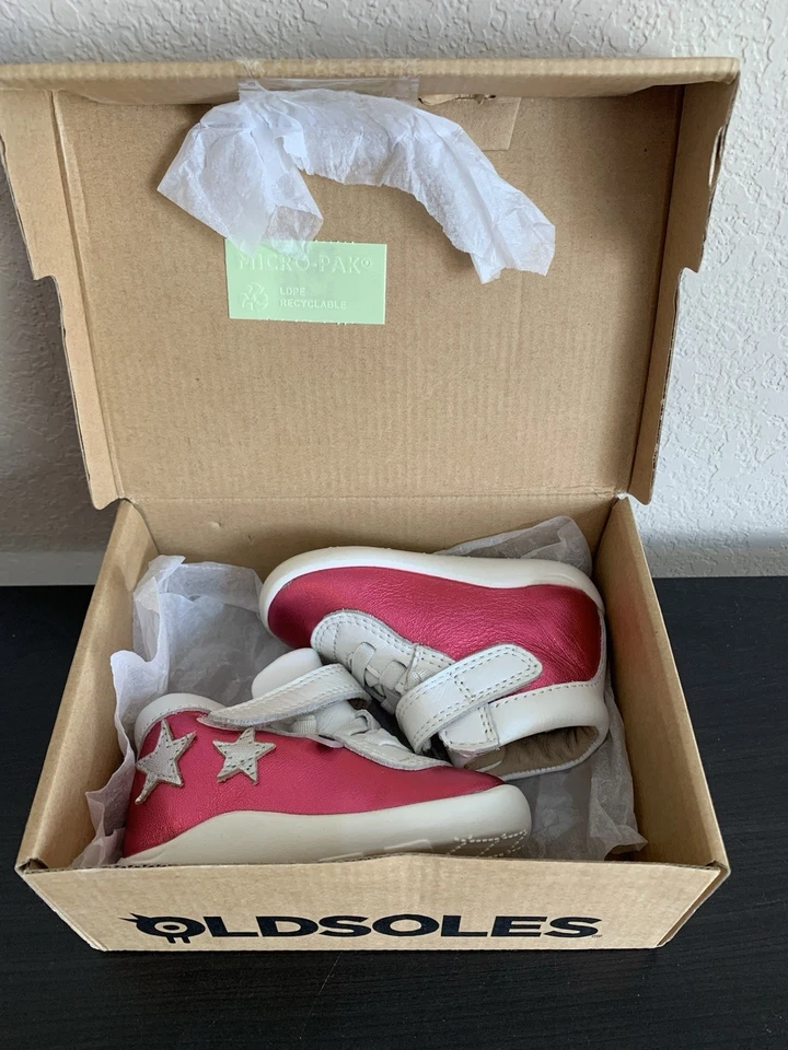 Toddler Girls High Top Tennis Shoes Metallic Pink Silver & White New W/Box US 3 - Image 2 of 4