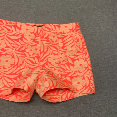 J. Crew Women's Shorts Size 0 Coral Pink Red Floral Pockets Tropical Summer MB - Picture 10 of 12