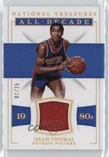 2018-19 National Treasures All-Decade Materials Prime 1/25 Isiah Thomas HOF h8k