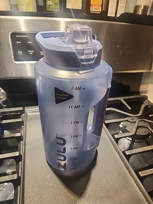 Zulu 64oz Storm Half Gallon Plastic Goals Water Bottle Easy Grip Jug Flip Lid