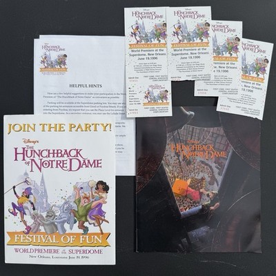 Hunchback Notre Dame Superdome Disney Program Festival Of Fun Radio Winner Kit
