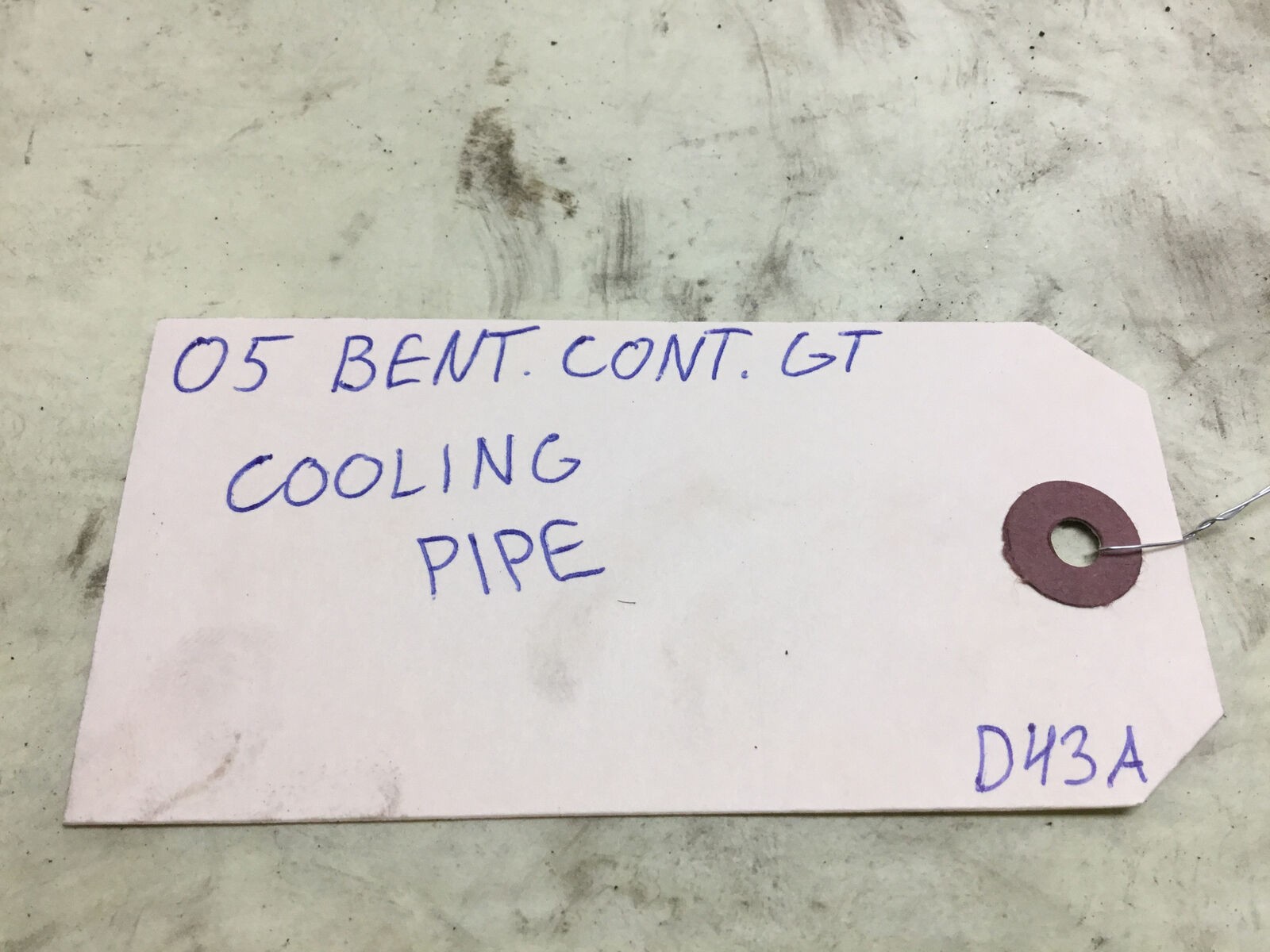Bentley Continental GT 2005 Turbocharger Oil Cooling Pipe Line Tube 03-10 |:O