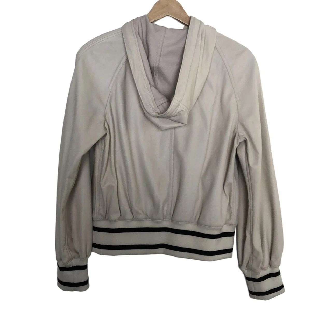 OFF WHITE Auth Diagram GRACE CONTINENTAL Felpa con cappuccio da donna nera panna