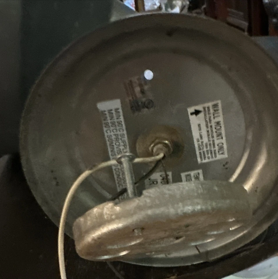 "Colgante de luz de estaño galvanizado industrial grande 15,5"" Ac. "20"" de arriba a abajo" Foto 3 de 4