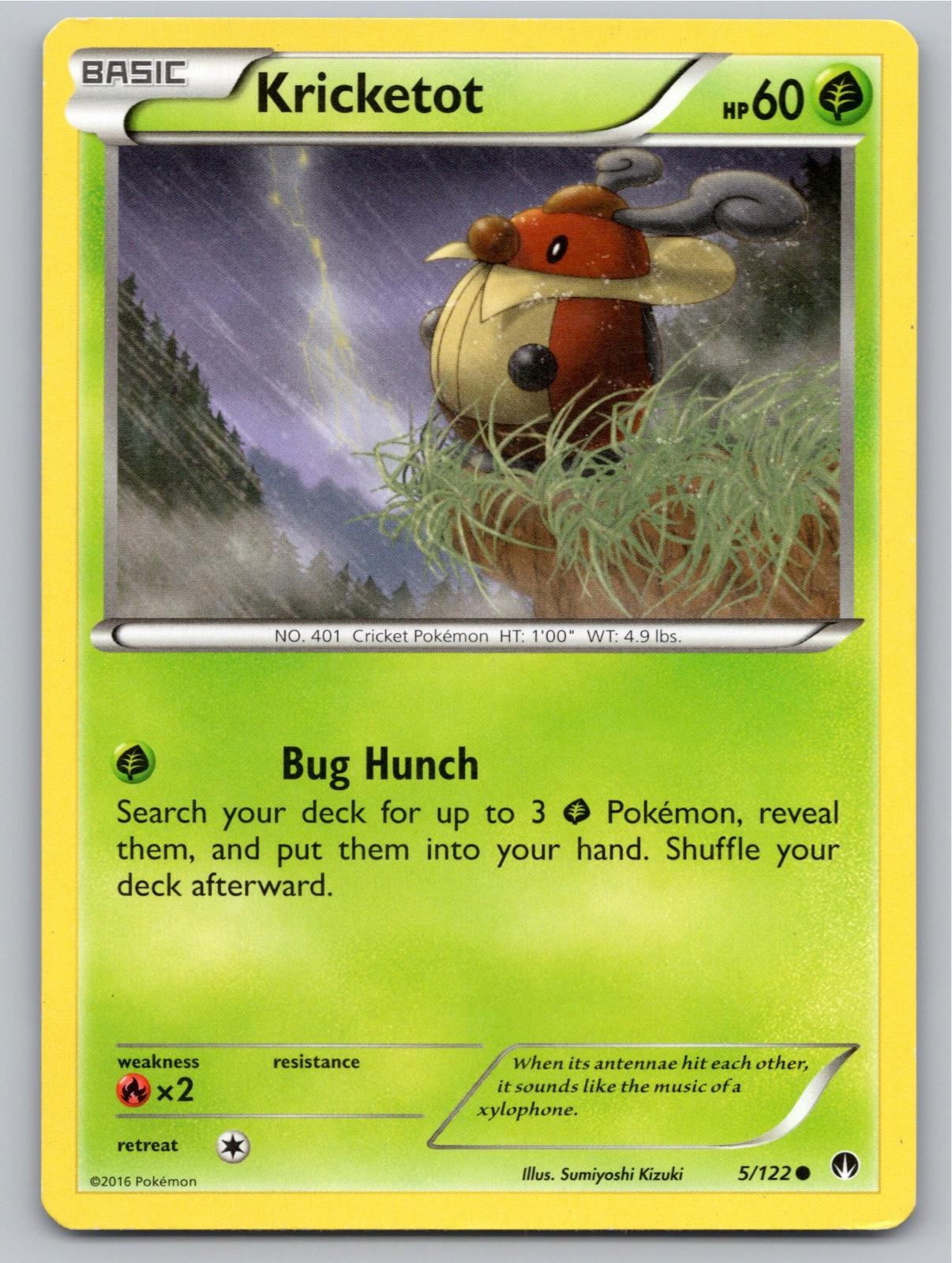 2016 POKEMON KRICKETOT BREAKPOINT 5/122 C MP A71799 FREE S&H