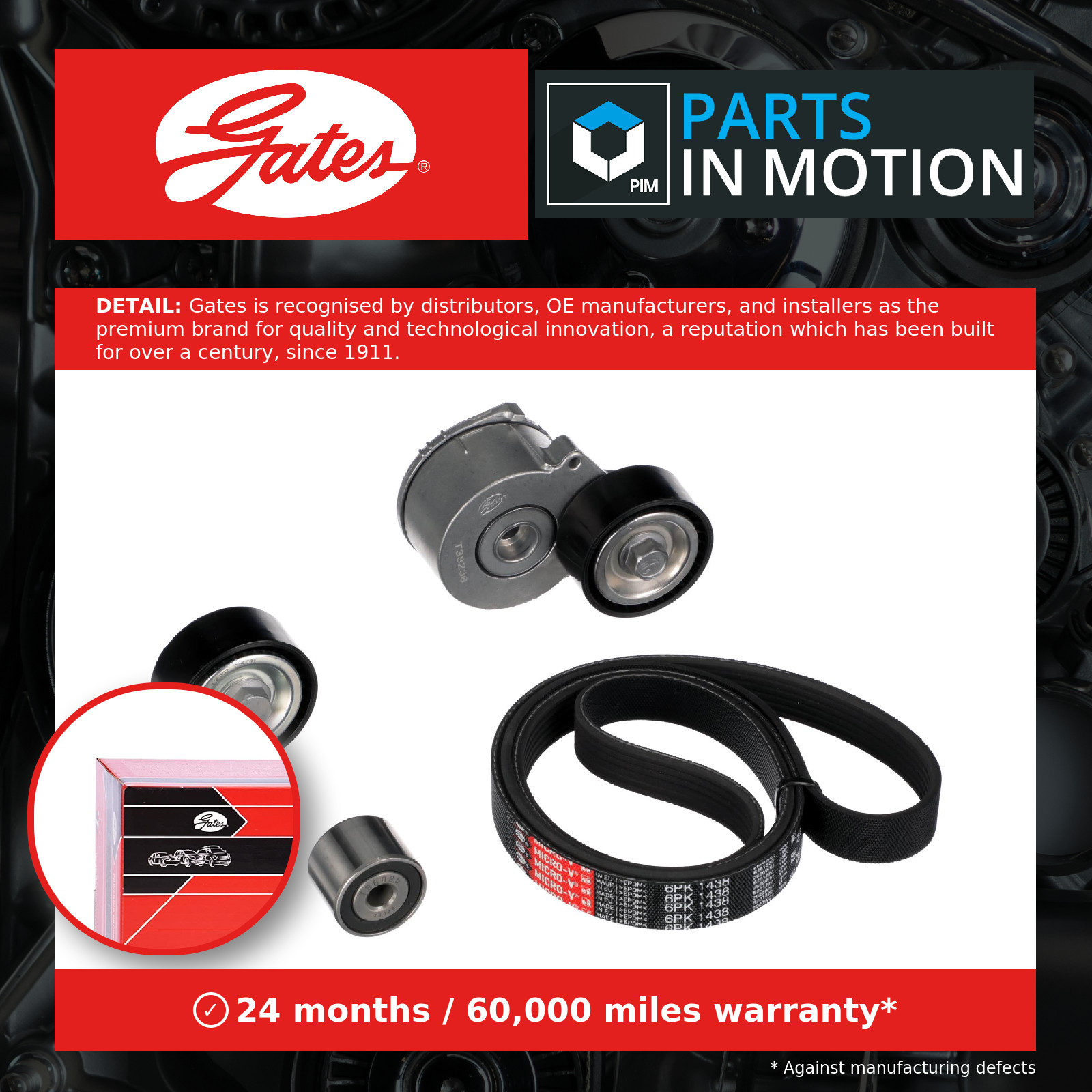 VRIBBED BELT SET K016PK1438 FOR PEUGEOT PARTNER/ORIGIN/Box/Body/MPV/PATAGONICA - Image 19
