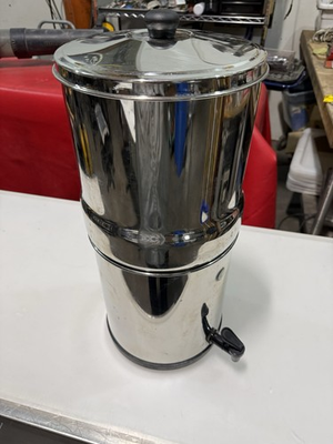 #ad Gravity fed Water Filter System 2.25G Countertop Stainless Steel w 2 Filters $220.00