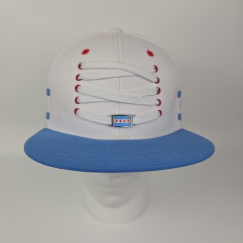 Chicago Flag Hat Stars With White Laces, Zephyr Lacer Collection - Picture 2 of 11