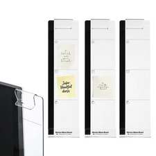 Transparent, Black Right with Phone Holder PP Self-Adhesive Note Holder 3 Pcs