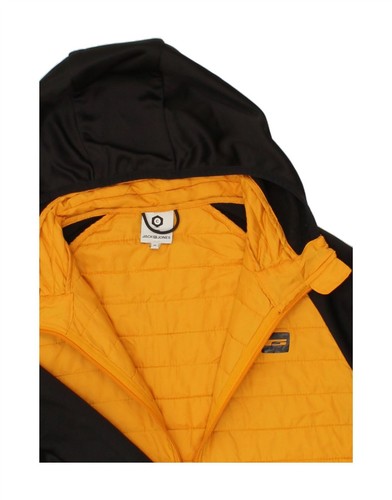 JACK & JONES Mens Hooded Padded Jacket UK 38 Medium Orange Colourblock YI13 - 第 3/3 張圖片