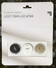 Sharper Image Lost Item Locator, 3 Pack Tracking Tags/Keychains/Beacons, Sealed