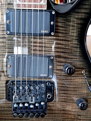Jackson Dinky DKMG black transparent EMG aktiv Japan