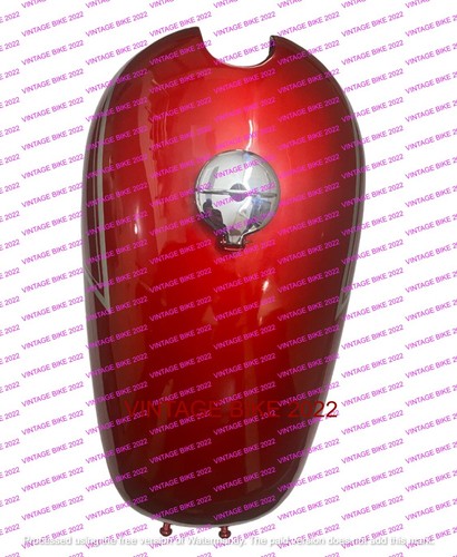 NORTON P11 N15 MATCHLESS G15 G80CS SCRAMBLER COMPTITON RED FUEL TANK CAP/FIT FOR - Picture 2 of 6