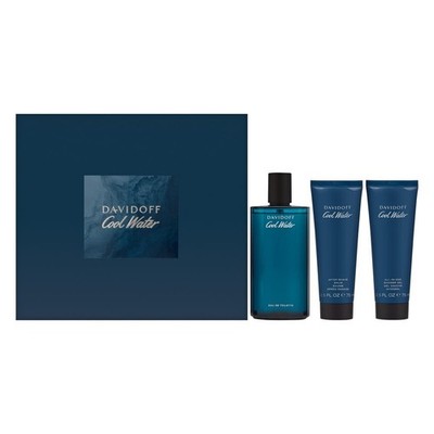 Cool Water by Davidoff for Men 3 PC Set 4.2 oz EDT + 2.5 oz A/S Balm + S/Gel