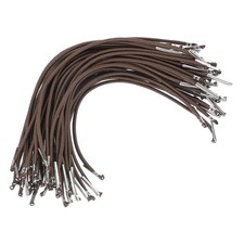 50 Pcs 6 Inch Elastic Barbed Cord 2 mm Loop Stretch Round String Khaki