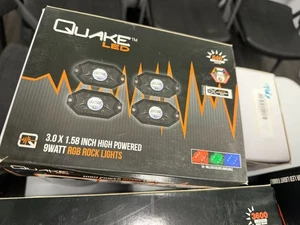 Quake LED QTL766 4 Pod RGB Rock Light Kit Bluetooth Jeep Truck UTV Off-Road NEW