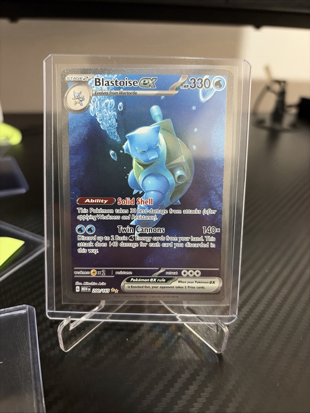 The Pokemon Company Blastoise ex 200/165 SV 151 Full Art Holo English 2023