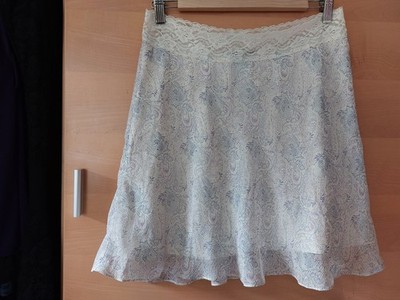 Rock L Seide elegant Minirock Express Spitze elastischer Bund