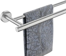 Stainless Steel Double Towel Holder - 30 Inch Useable Space for Thick Towels