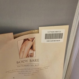 Lot of 4 Victoria&rsquo;s Secret Body Bare Thigh Highs 7 Denier Fair Size D New NOS