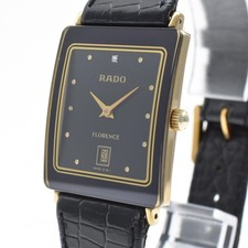 RADO Florence 160.3605.2N Black Dial Men's Quartz Watch From JAPAN [EXC+5]