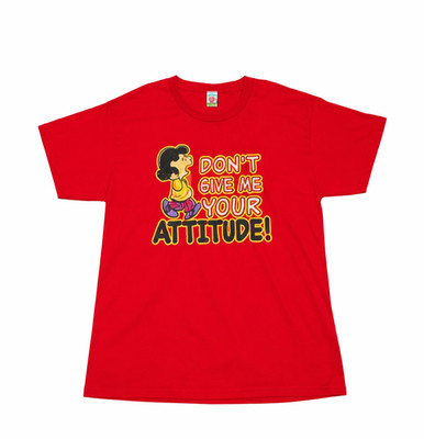 Vintage 90s Peanuts Lucy van Pelt  Don t Give Me Your Attitude  T-Shirt   Size L
