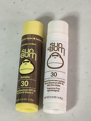 SUN BUM Lip Balm. Lot Of TWO. SPF 30. NEW. Sealed.
