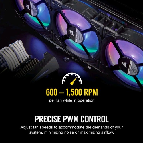 Corsair LL120 RGB Dual Light Loop 120mm LED PWM Gehäuselüfter (Neu!!!) - Photo 3/6