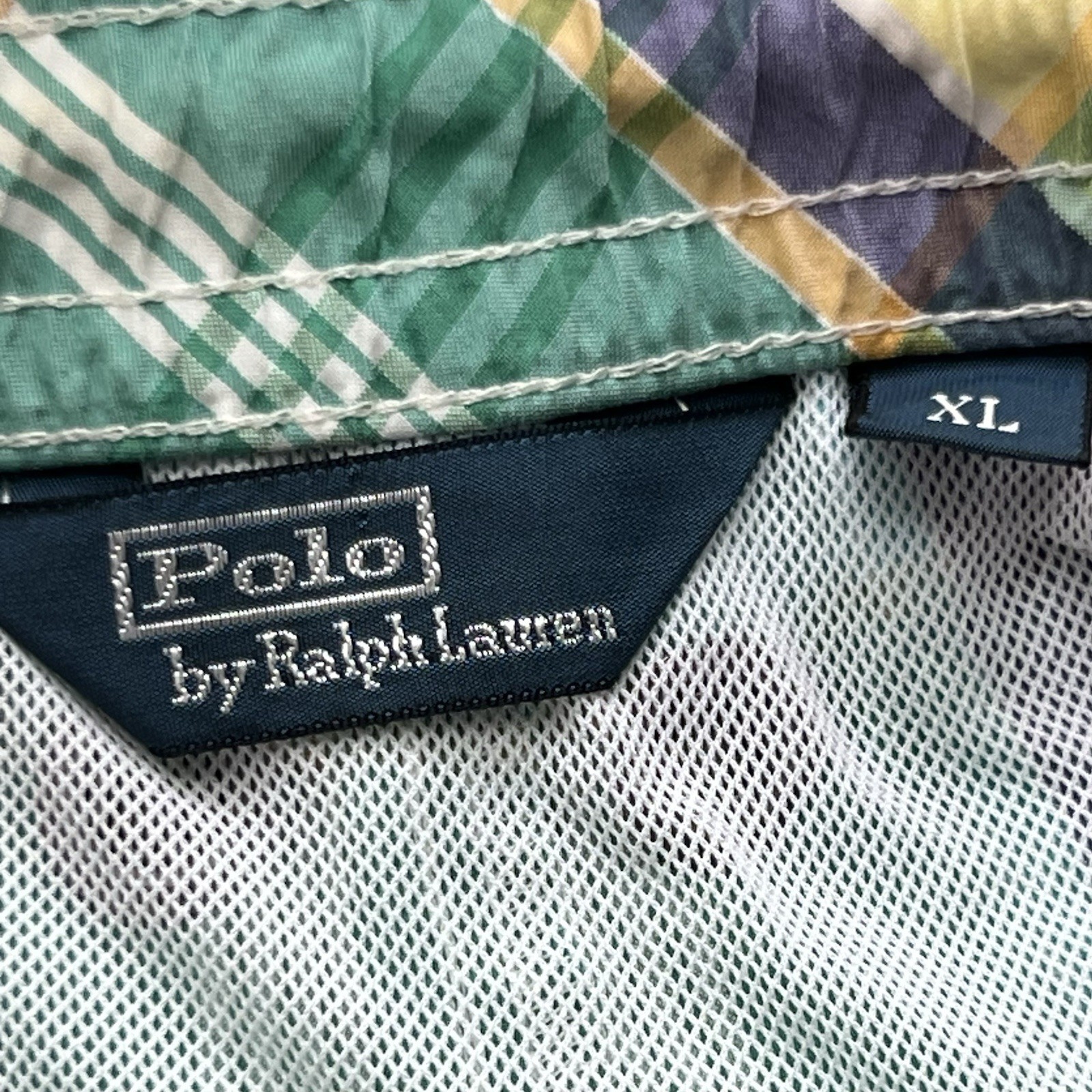 Polo Ralph Lauren Multicolor Swim Trunks Shorts Mens XL Madras Plaid Lined thumbnail 8