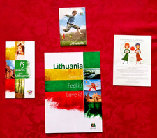 x4 LITHUANIA LIETUVA INFORMATION PUBLICATIONS, VISIT, TOURISM, TRAVEL GUIDE, MAP