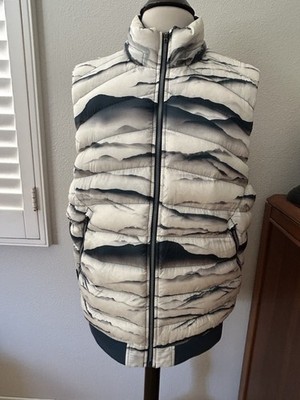 LULULEMON MENS GOOSE DOWN VEST BLUE & IVORY XL.  (NO HOOD)