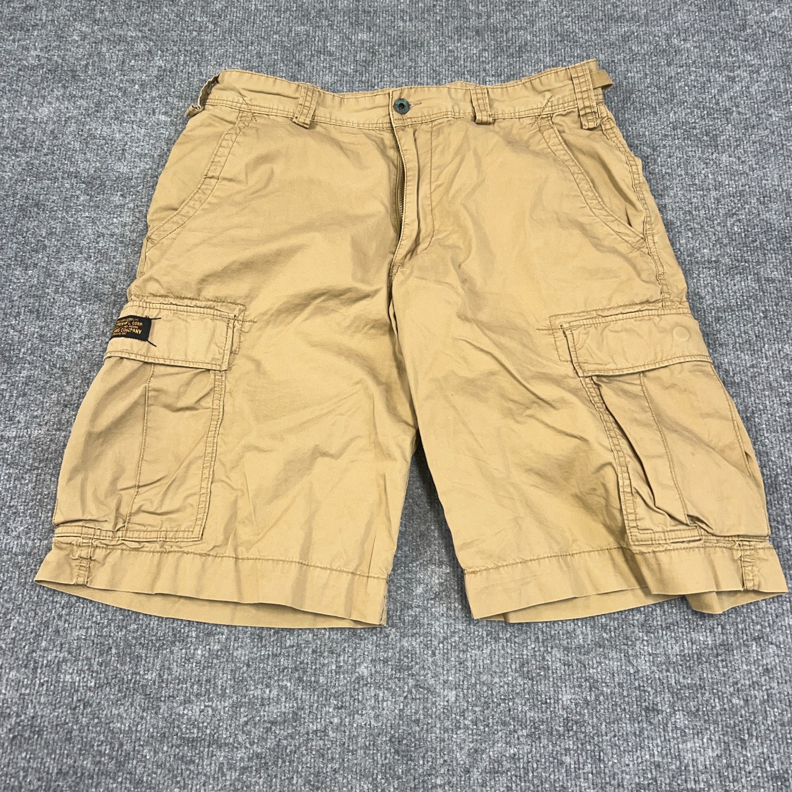 Polo Jeans Co Ralph Lauren Shorts Mens 34 Khaki Baggy Y2K Cargo Pockets Military