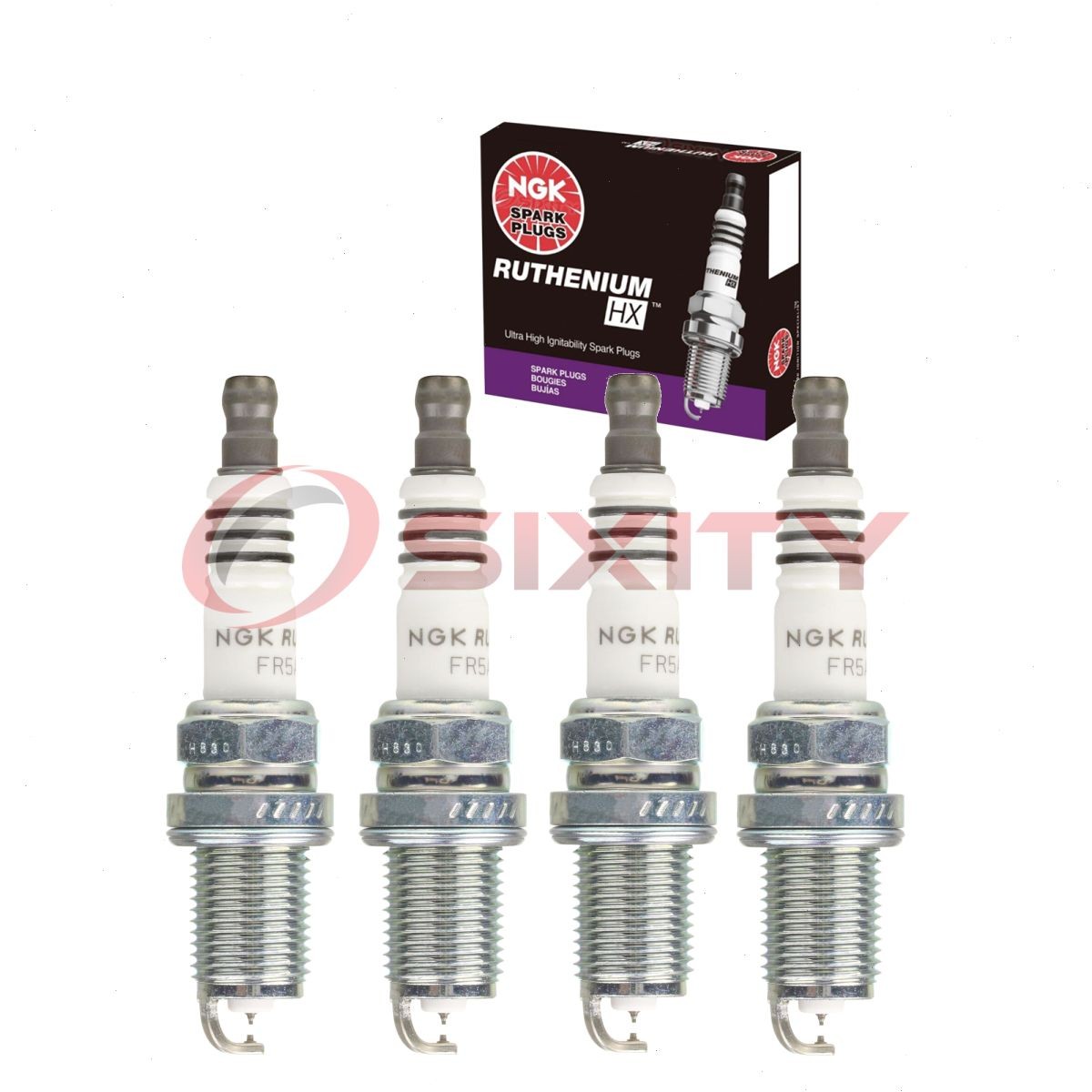 4 pcs NGK Ruthenium HX Spark Plugs for 2007-2017 Jeep Patriot 2.0L 2.4L L4 - ab