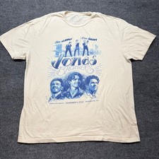 Jonas Brothers Five Albums One Night Barclays Center 2023 Tour Shirt XL Cream