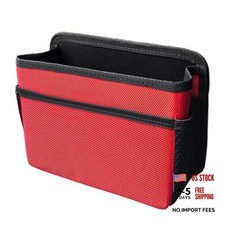Car Trash Can, Foldable Waterproof Leather Trash Bin Garbage Organizer, Red