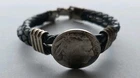 1930 5C Buffalo Nickel Vintage Leather Bracelet