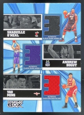 2005-06 Luxury Box Relics Courtside Shaquille O'Neal Andrew Bogut Yao Ming /25
