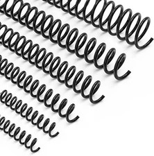 150 Pack Plastic Spiral Binding Coils,1/4", 5/16", 3/8", 1/2", 5/8", 3/4", 4:1 P