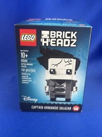 2017 LEGO Brick Headz 100% Complete Captain Armando Salazar 41594 Retired Manual