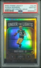 2020 Panini Legacy Under the Lights GOLD SSP #'d /25 Aaron Rodgers MVP YR PSA 10