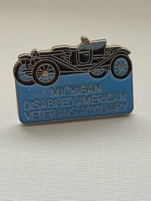 Vintage DAV Old Car Lapel Pin Michigan DAV Auxiliary