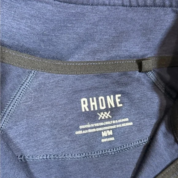 Rhone Size Medium Pullover Performance Cotton Nav… - image 2