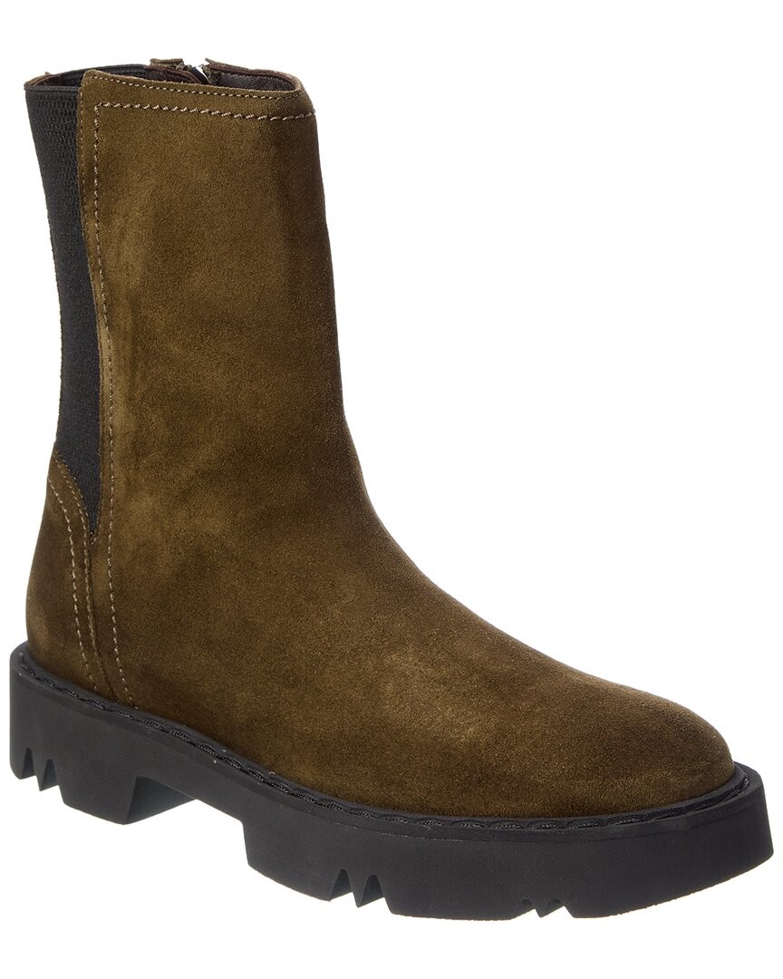 Aquatalia Hensley Waterproof Suede Bootie Womens Green 65 25590₽