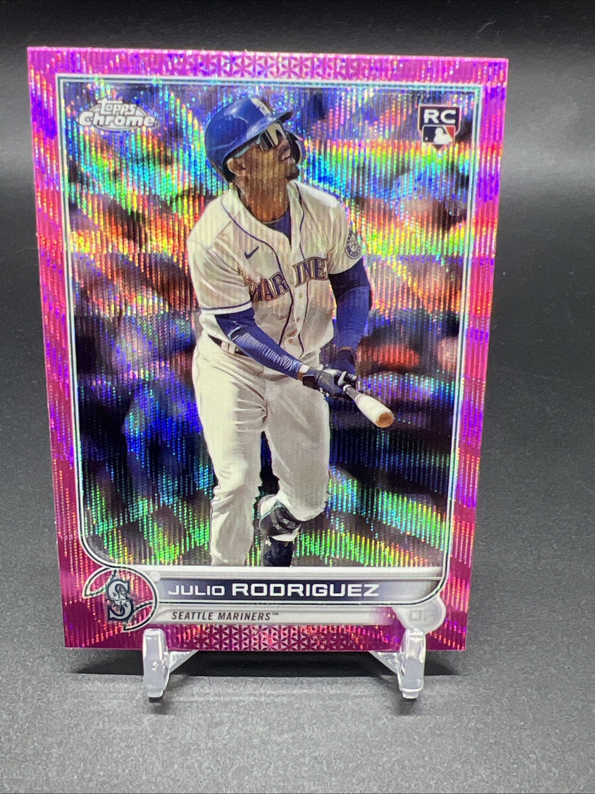 Julio Rodriguez 2022 Topps Chrome Update RC Pink Wave Refractor #USC150 Seattle