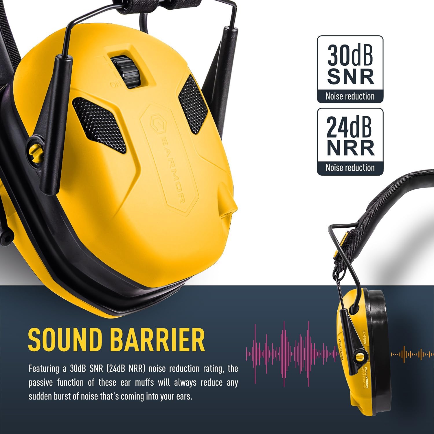 Electronic Ear Protection for Shooting with 4 Microphones, Shooting Ear Prote...